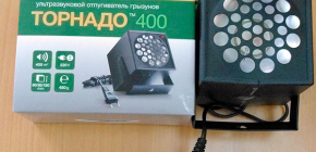 Repeller siêu âm của chuột và chuột Tornado 400 và đánh giá về việc sử dụng nó